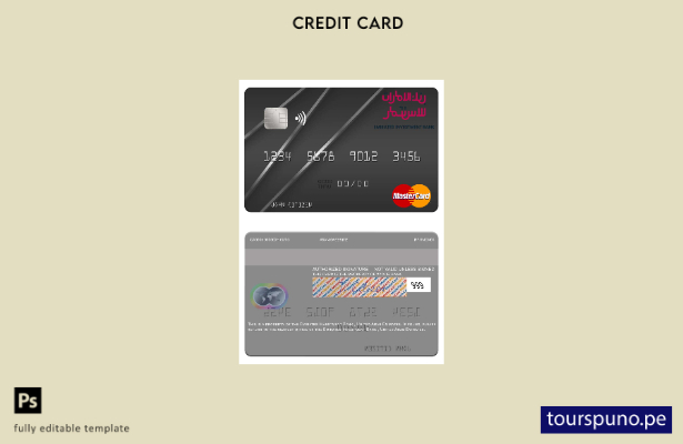 lista para imprimir plantilla de tarjeta mastercard del Banco de Inversiones de 